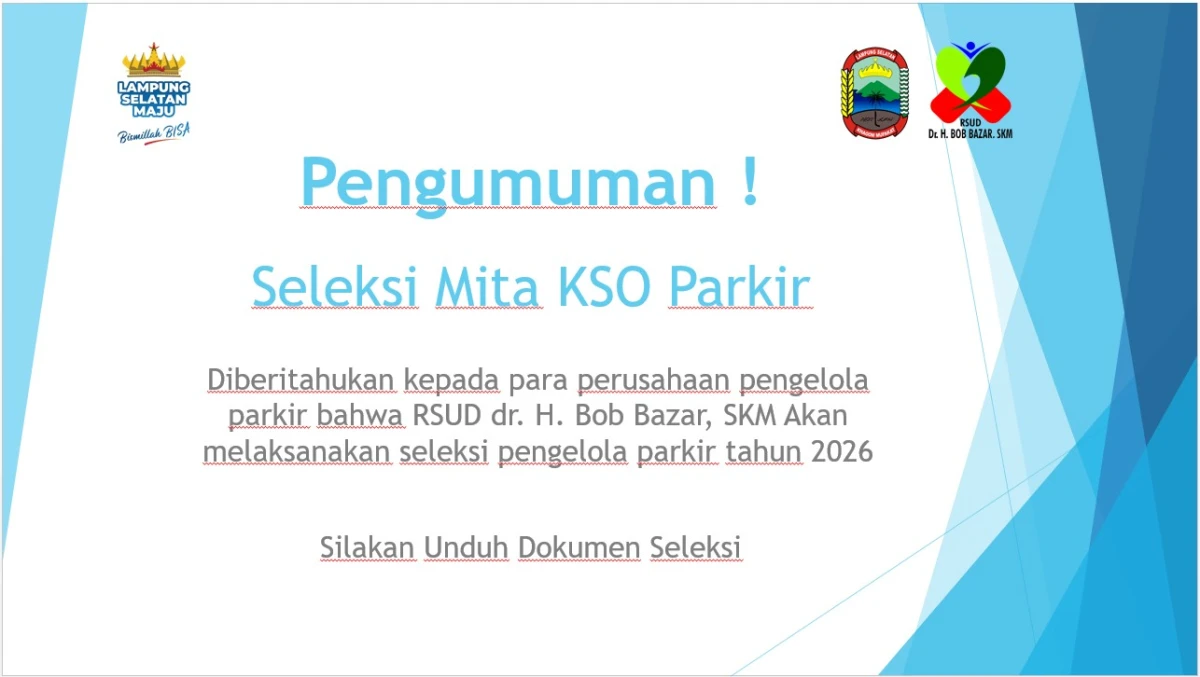 Pengumuman Seleksi Mitra Parkir 2026
